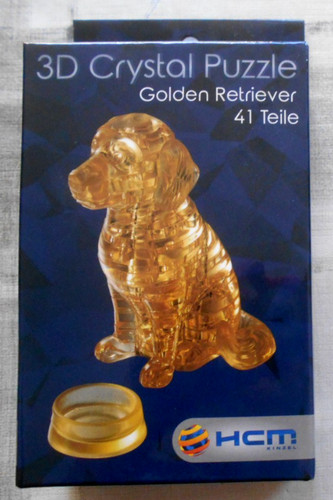 Crystal puzzle golden - crystal,