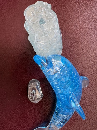 Crystal puzzle delfin blau - 3d, puzzle-delfin